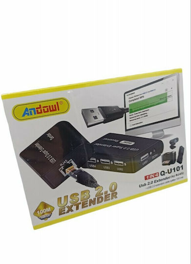 Andowl Q-U101 USB 2.0 Extender 4 Θέσεων