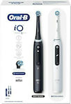 Oral-B IO Series 5 Duo Pack Ηλεκτρική Οδοντόβουρτσα με Αισθητήρα Πίεσης και Θήκη Ταξιδίου Black & White