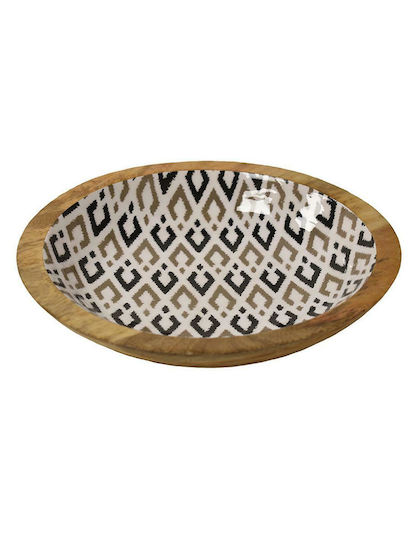 Atmosphera Mango Email Bol Decorativ Din Lemn 29x29x6cm