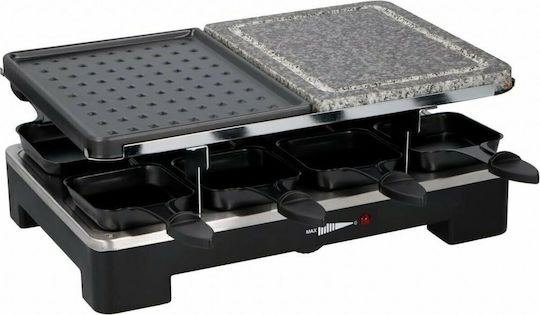 MAXX Tischplatte Elektrogrill Raclette Glatte und Geriffelte Platte 1200W 43cmx30cmcm