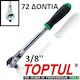 Toptul Ratschen 72 Zähne mit Vierkant 3/8" Länge 24cm.