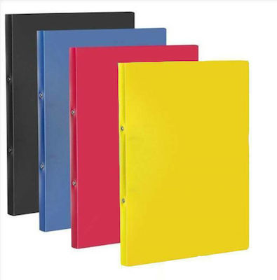 Pp Clipboard with 2 Rings for Paper A4 Red 1pcs