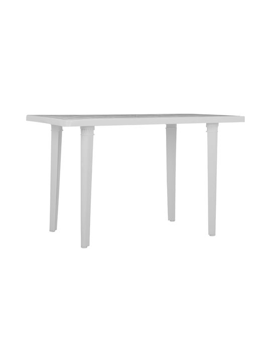 Πλαστικό Τραπέζι Εξωτερικού Χώρου Λευκό 70x120x70εκ.