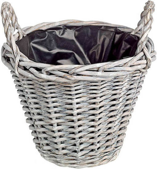 JK Home Decoration Planter Wicker Gray 20x20x16cm.