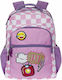 Lyc Sac School Backpack Elementary Pink with Water Bottle Holder
