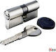 ISEO Lock Cylinder Security R7 80mm (30-50) with 5 Keys Silver