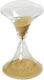 Espiel Office Hourglass Decoration from Glass 9x16x16cm in Beige color