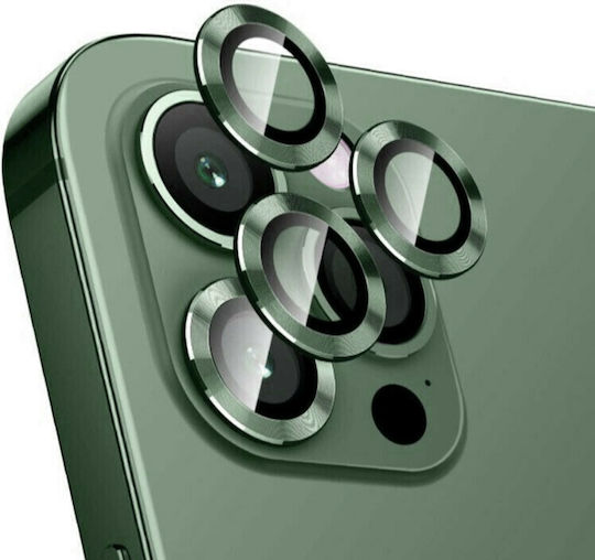 3in1 Lens Frame Protecție Cameră Tempered Glass Dark Green pentru iPhone 13 Pro