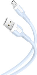 XO NB212 Regular USB 2.0 to micro USB Cable Μπλε 1m