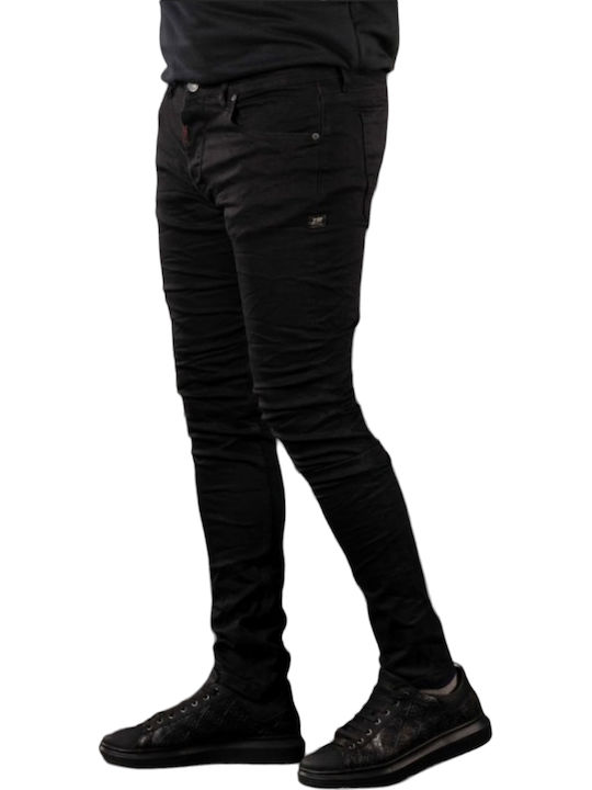 Profil 2056 Ανδρικό Παντελόνι Τζιν Slim Fit Μαύρο