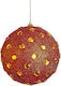 Hängendes Kugel Ornament Ornament Kunststoff Orange 15cm