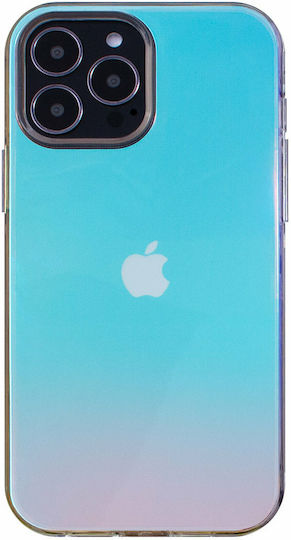 Hurtel Aurora Umschlag Rückseite Silikon Neon Blue (iPhone 13)