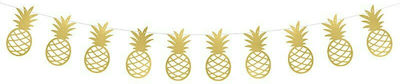 Decorative garland gold Pineapples 1.5m