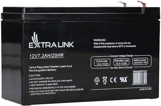 Extralink Μπαταρία UPS με Χωρητικότητα 7.2Ah και Τάση 12V EX.6327 1τμχ