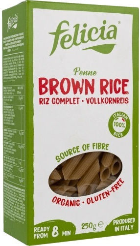 Felicia Penne Haselnussgeschmack Gesamtschleifen Bio-Produkt Glutenfrei 250g