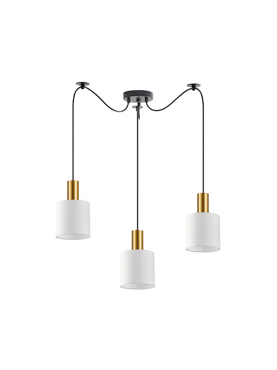 Home Lighting Lustră Trei lumini pentru Soclu E27 Aur