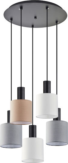 Home Lighting Ρυθμιζόμενο Κρεμαστό Φωτιστικό Πολύχρωμο για 5 Λαμπτήρες E27 40εκ.