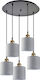 Home Lighting Suspendat Candelabru pentru 5 Becuri E27 Gri