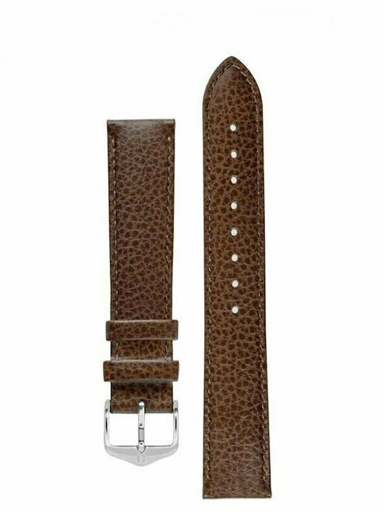 Hirsch Δερμάτινο Λουράκι Καφέ 22mm