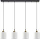 Home Lighting Pendant Suspension Rail for 4 Bulbs E27 White