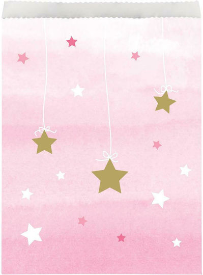 Creative Converting Little Star Girl Paper Bag for Gift Pink 16.5x22.2cm. 10pcs