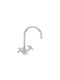 Paini Art Collection Liberty Kitchen Faucet Counter Silver