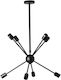 Avide ABPL-8XE27-ARI Pendant Light Black for 8 Bulbs E27 68x68cm
