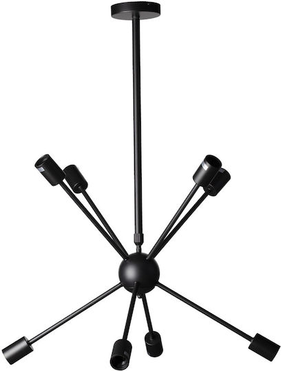 Avide ABPL-8XE27-ARI Висящо осветително тяло Черен 68x68см.