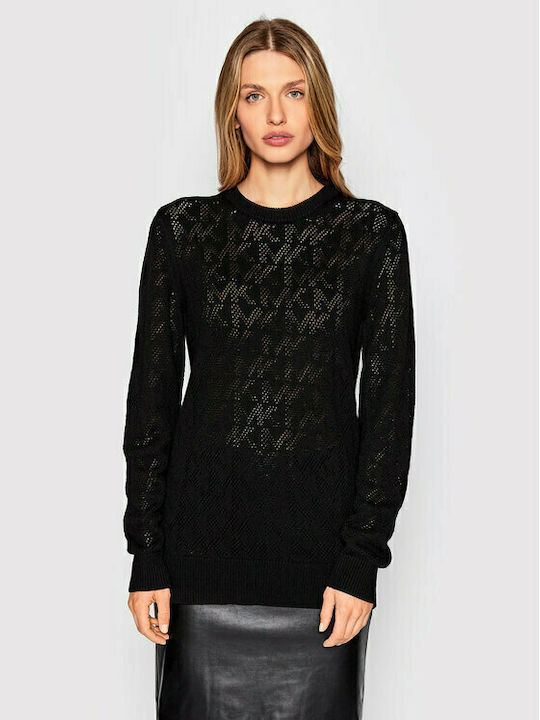 Michael Kors Damen Langarm Pullover Schwarz