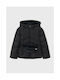 Mayoral Kids Quilted Jacket short Hooded Black