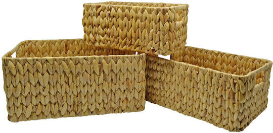 Ankor Storage Basket Wicker Brown 35x25x16cm 3pcs