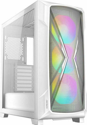 Antec DP505 Gaming Midi Tower Computer Case with Window Panel and RGB Lighting Snow Blade