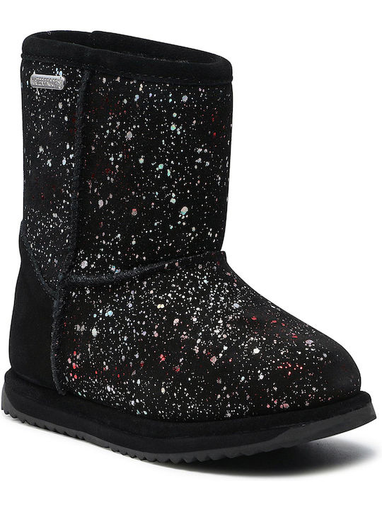 Galaxy Brumby Suede Kinder-Schneestiefel Schwarz