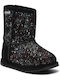 Galaxy Brumby Suede Kinder-Schneestiefel Schwarz