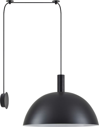 Home Lighting ADEPT TUBE Ρυθμιζόμενο Κρεμαστό Φωτιστικό Μαύρο με Ντουί E27 50εκ.