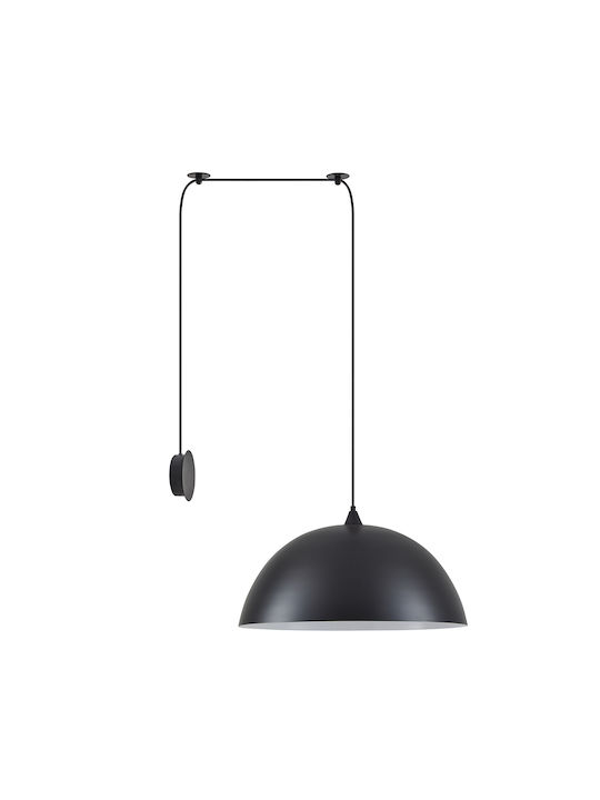 Home Lighting Μοντέρνο Κρεμαστό Φωτιστικό Μονόφωτο Καμπάνα με Ντουί E27 σε Μαύρο Χρώμα