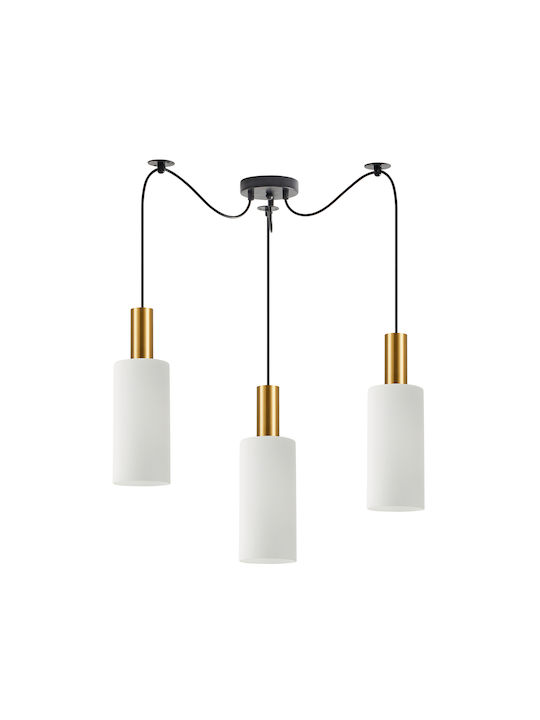 Home Lighting Pendant Lamp 3xE27 Gold