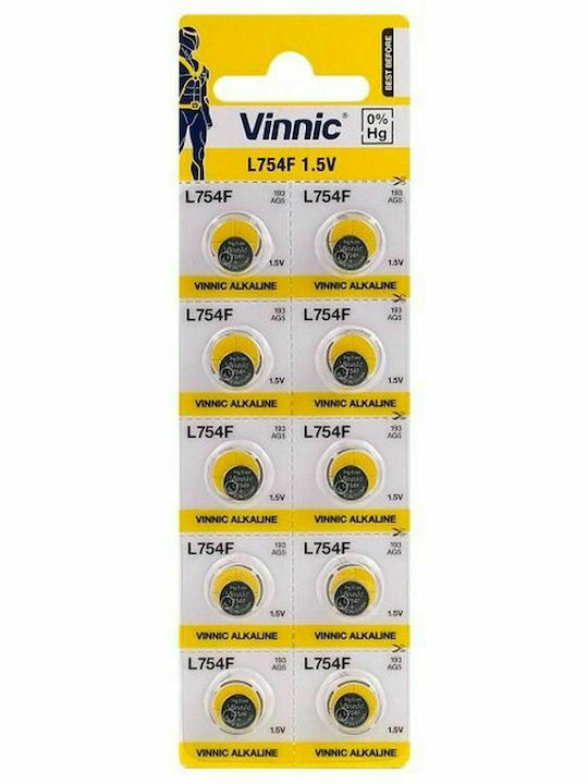 Vinnic Alkaline Watch Batteries 1.5V 10pcs