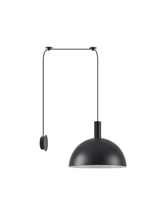 Home Lighting Pendant Light Single-Light Bell for Socket E27 Black