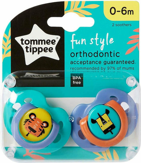 Tommee Tippee Orthodontic Pacifiers Silicone for 0-6 months 2pcs