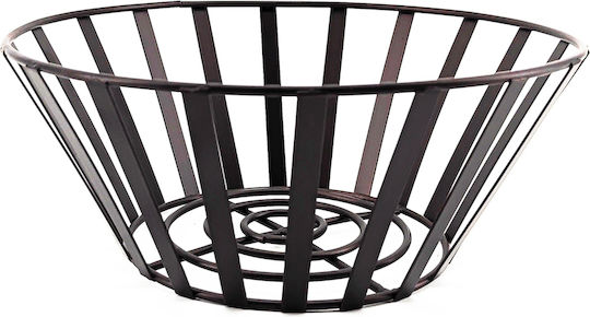 Max Home Fruit Bowl Metallic Black 25x25x10cm