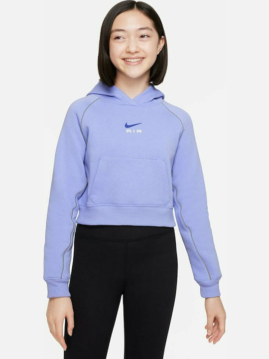 Παιδικό Φούτερ με Κουκούλα και Τσέπες Μωβ Sportswear Air