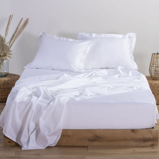 Beauty Home Hotel Sheet White Super King 240x265cm Cotton & Polyester