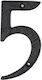 Roline House Number 5 Sign Black 10cm