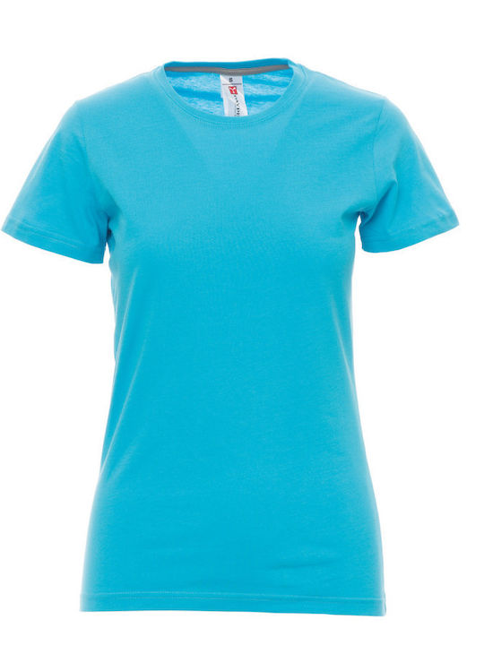 Payper Sunset Damen-Werbe-T-Shirt in Hellblau