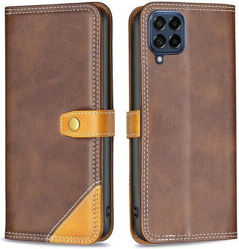 Binfen Binfen Color Leather Series Brieftasche Synthetisches Leder Braun (Galaxy M53 5G)