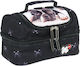 Lyc Sac My Puppy Σχολικό Τσαντάκι Φαγητού Χειρός Μαύρο 26x10x20cm