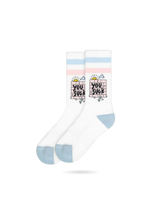 American Socks Γυναικείες Κάλτσες με Σχέδια Λευκές