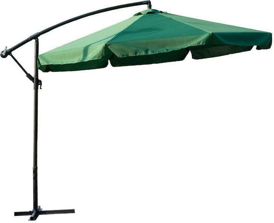 Umbrelă Suspendată Rotundă Metalică Verde Cipariu Φ3m