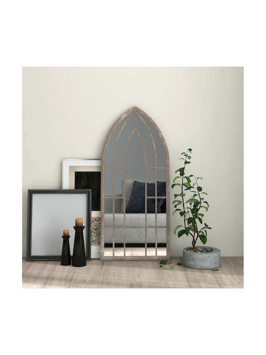 vidaXL Wall Mirror with White of the Sand Metal...